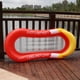 thumbnail image 4 of Hamaca flotan agua, flotantes cómodas para piscina con almohada de respaldo, sil de cama flotante infble para piscina, Alfombra de - Rojo Sunnimix Cama flotante inflable para piscina, 4 of 8
