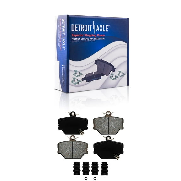 Detroit Axle - Front Brake Pads for 2005-2016 Smart Fortwo Ceramic Brake Pads 2006 2007 2008 2009 2010 2011 2012 2013 2014 2015 Replacement