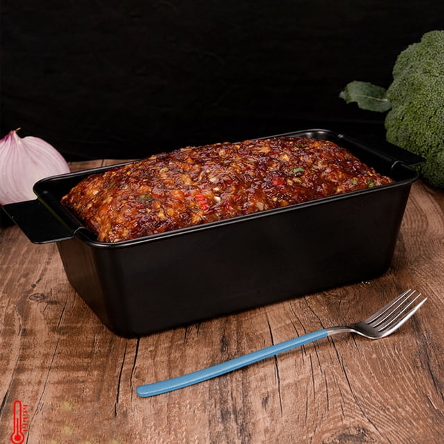 COM1950s Perforated Baking Pan with Hanging Ears,Non-Stick Loaf Pan for Oven and Grill,Hanging Ear Handles for Easy Lift and Storage,Multi-Use for Bread Toast and Bbq,Compact Fits Most Home Ovens