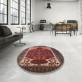 thumbnail image 3 of Ahgly Company Indoor Round Mid-Century Modern Pink Persian Area Rugs, 5' Round, 3 of 6