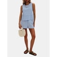 thumbnail image 5 of YATELLE Women's Summer 2 Piece Outfits Sleeveless Tank Top Matching Shorts Sets Cotton Striped Sweatsuits Vacation Beach 2025, 5 of 5