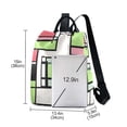 thumbnail image 3 of FORMRS Women's Travel Backpack Purse Anti-Theft Hidden Pockets Casual Shoulder Bag, Green Abstract Geometric, 3 of 7