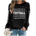 thumbnail image 4 of WEAIXIMIUNG Chandails d'Automne pour Femmes Grande Taille Femmes Décontracté Manches Longues Léger Col Rond Chandails Graphique de Football Imprimé Chandail Chandails Blouse Haut, 4 of 4