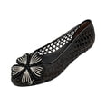thumbnail image 2 of Stunner Women's Beach Jelly Shoes Flower Slip On Crystal Summer Soft Hollow Ballet Flats, 2 of 5