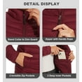 thumbnail image 3 of Women's Lightweight Winter Warm Puffer Jacket Packable Stand Collor Puffer Jacket Jacket (Wine, M), 3 of 7