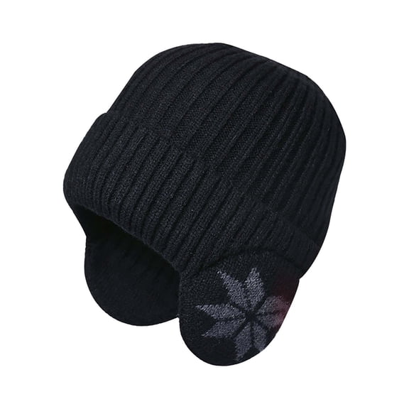 Generic Women'S Classic Beanie With Ear Flaps Men And Women Outdoor Warm Hat In Winter Border Thickened Knitting Wool Hat Cold Proof Earmuff Cap Unisex Winter Camping Hat