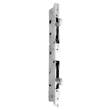 2-Point Double Hook Sliding Door Lock, Center Drive, No Faceplate 9-7/8" | Fix and Repair Sliding Door Mortise Lock Replacement - Stainless Steel