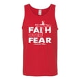 thumbnail image 2 of Wild Bobby, Faith Over Fear Psalm 118:6 White, Inspirational/Christian, Men Graphic Tank Top, Red, Large, 2 of 3