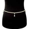 thumbnail image 2 of Yoyauz Pearl Belt Belt Gold Tiered Body Chain Pearl Navel Chain Beach Bikini Chain Party Sexy Body Jewelry Accessories For Ladies & Girls, 2 of 3