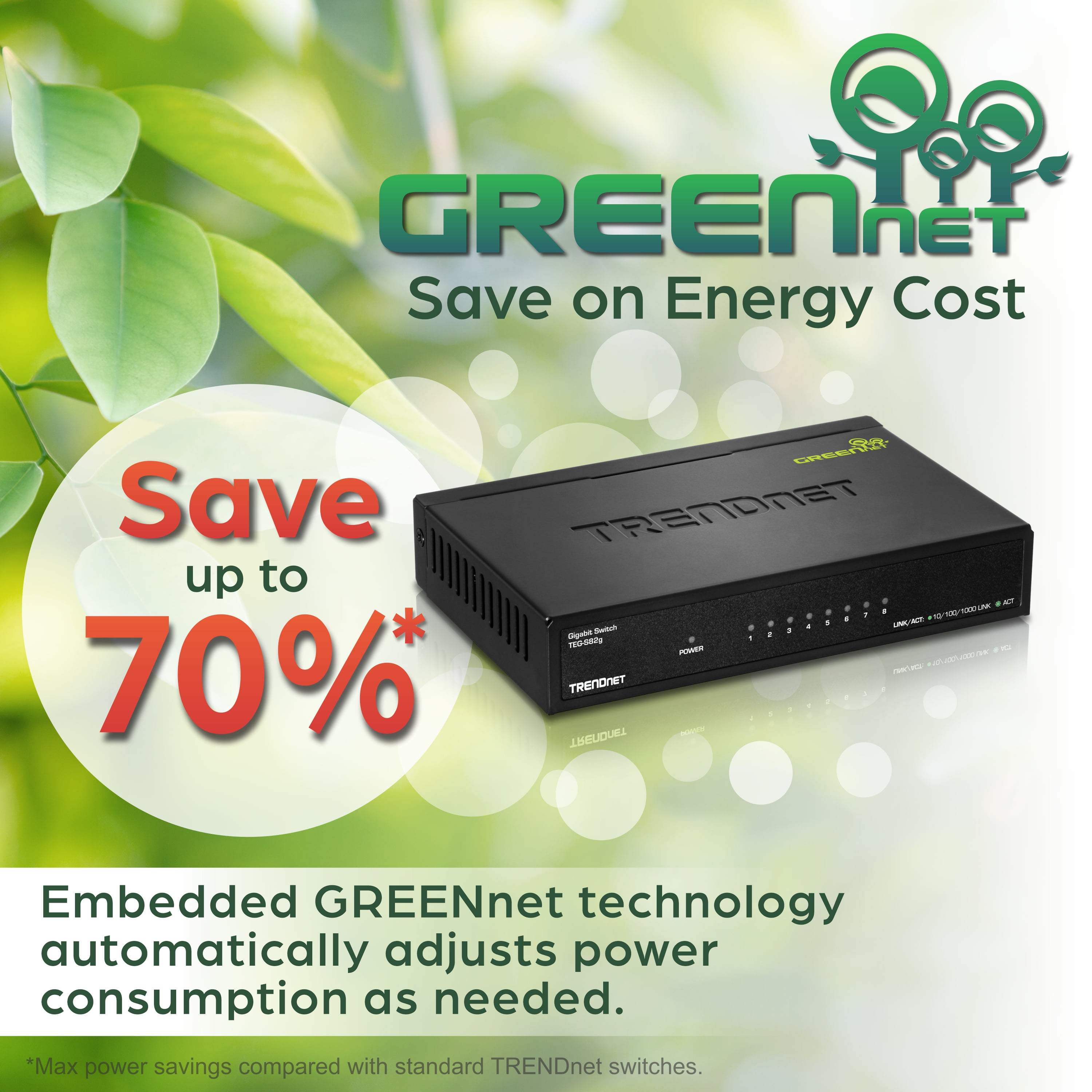 TRENDnet TEG-S82g, 8-Port Gigabit GREENnet Switch