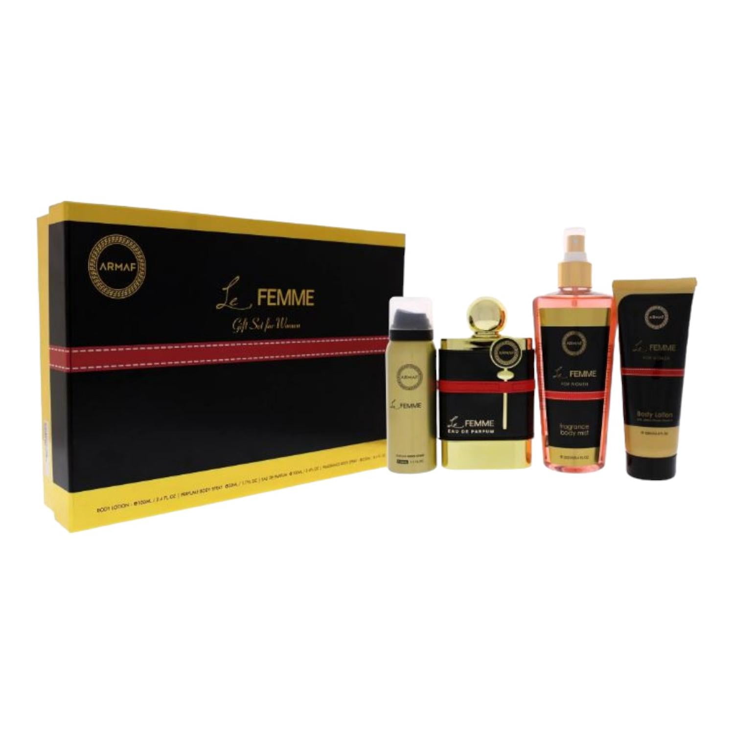 Armaf Le Femme Perfume Gift Set for Women, 4 Pieces