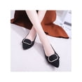 thumbnail image 5 of Gomelly Ladies Anti-Slip Flat Shoes Slip On Dress Shoe Walking Work Casual Buckle Loafers Black 6.5, 5 of 8