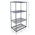 thumbnail image 7 of Nexel® 4 Shelf Nexelon® Blue Wire Shelving Unit Starter 1 HD Shelf 36"W x 18"D x 74"H, 7 of 7