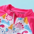 thumbnail image 4 of Happy Town Newborn Baby Girls Swimsuit Summer One-Piece Long Sleeve Beach Bathing Suit, 4 of 7