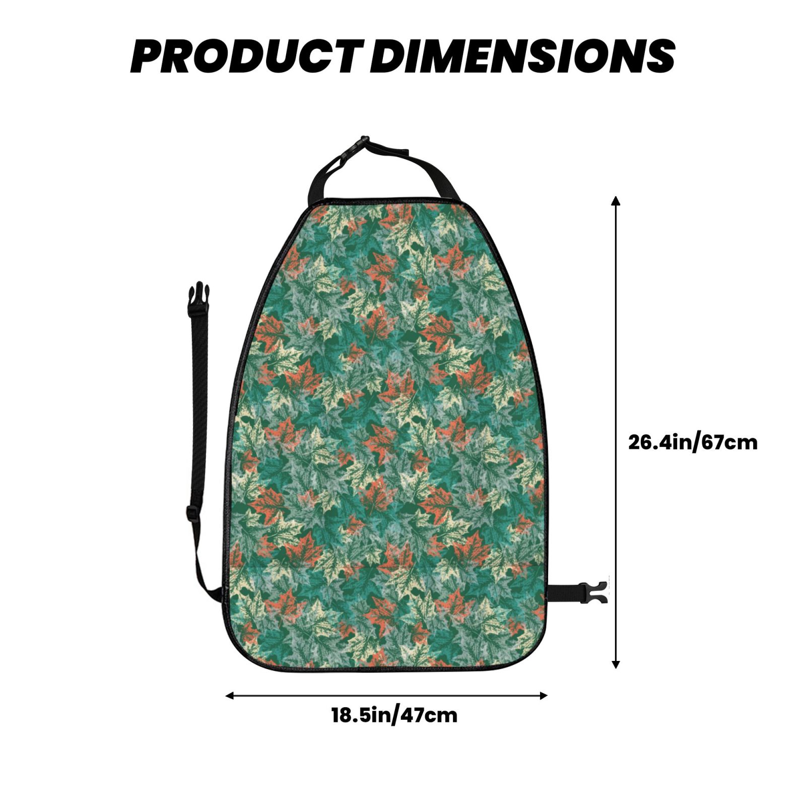 Kdxio Autumn Maple Leaves 1 Print 2 Pack Car Kick Mat Seat Cover Back Protector Mat with Pockets for Organizer Backseat Protector and Storage Anti Kick Pad for Vehicles