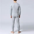 thumbnail image 4 of Wutalume Men Winter Fleece Lined Cotton Thermal Long Johns Top and Bottom Underwear Set, Ultra-Warm for Extreme Cold, Comfortable Base Layer for Daily Use,Light Gray M, 4 of 5