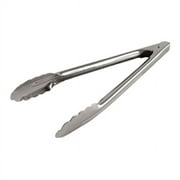 Admiral Craft Stainless-Steel Hinged Spring Tongs, 12", Silver
