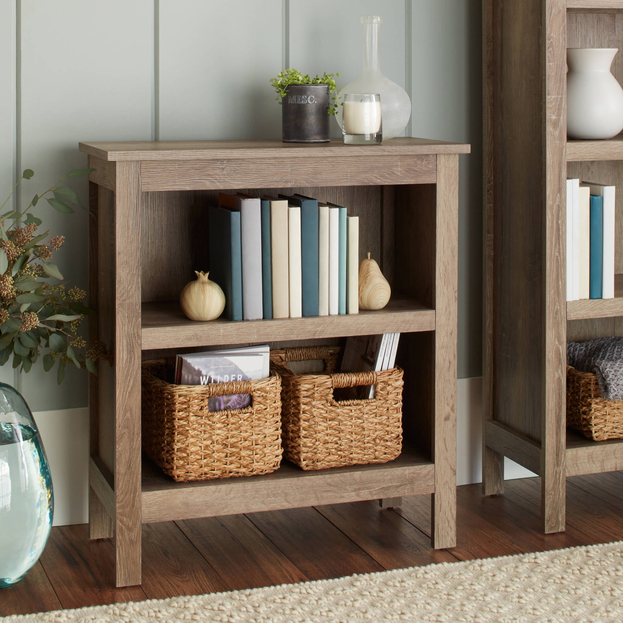 10 Spring Street Farmhouse 2-Shelf Bookcase