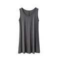 thumbnail image 5 of Pretxorve Women Nightgown Solid Lyocell Crew Neck Sleeveless Tank Loose Light Casual Sleep Dress, 5 of 5