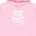 thumbnail image 3 of Inktastic Myrtle Beach is My Happy Place with Palm Trees Youth Hoodie Sweatshirt, 3 of 4