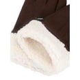 thumbnail image 3 of Isotoner Women's Ultraplush Microsuede Gloves with Sherpa Cuff, Brown, L/XL, 3 of 7