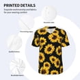 thumbnail image 3 of Lsque Sunflower 6 Pattern Mens Polo Golf Shirts Funny Graphics Shorts Sleeve Button Shirts Baseball T-shirt-3X-Large, 3 of 7