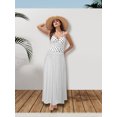 thumbnail image 5 of LMLYSoH Women's Summer Long Cami Dress Sleeveless Open Back Halter Neck Dot Print Beach Dress, 5 of 8