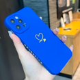 thumbnail image 6 of Compatible with iPhone 12 Pro Max Case 6.7", Slim Soft Silicone Cute Plated Heart Pattern Full Camera Protection Shockproof Phone Case for Women Girls (Royal Blue), 6 of 12