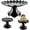 Black, variant on 3 Pcs Cake Stand Set, Laced Cake Stand, Mini Cupdake Holder for Party,Wedding,Birthday,Celebration,Baby Shower,Anniversary (Black)