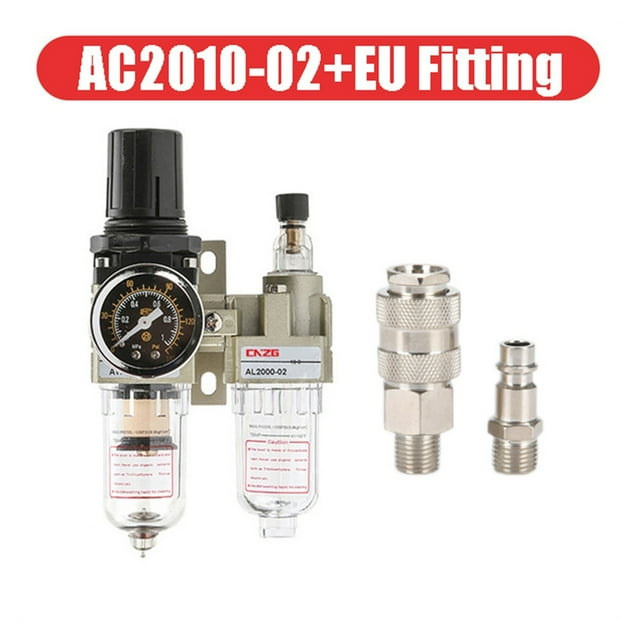 Compressor Air Filter,Pressure Regulator Trap Pneumatic Oil Water Separator Pump Manual Drainage Supply AC2010-02 ,Long Lasting