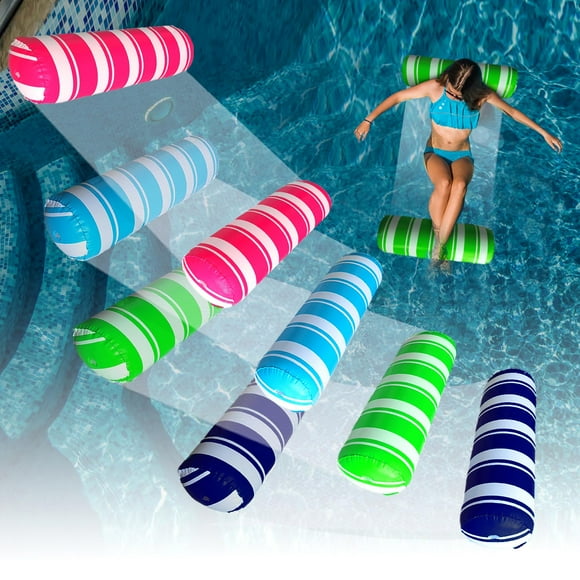 4 Pack Inflatable Pool Floats Adult Size Water Hammock Floats For Swimming Pool 4-In-1 Multi-Purpose Pool Floating Toys Pool Rafts Lounge Chairs Floaties For Adults Vacation Fun And Rest