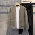 thumbnail image 4 of Cárdigan de chenilla bordado en forma de B para otoño e invierno, suéter de punto sencillo de moda de estilo coreano para hombre, chaqueta fina informal, 4 of 6