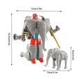 thumbnail image 2 of Animal Toy Small – Transforming Action Figure – Changes from a Detailed Animal Toy to a Unique Robot Toy in Seconds – Great Gift for Both Girls and Boys (5.1" Gray Elephant), 2 of 2