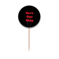 thumbnail image 1 of Original Intention Help Art Deco  Fashion Toothpick Flags Round Labels Party Decoration, 1 of 3
