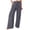 Dark Gray, variant on YIFUNIN Women's Cotton Linen Wide Leg Palazzo Pants with Elastic Waist & Button, Summer Casual Trousers with Side Pockets, Relaxed Beach Wear,Dark Purple L