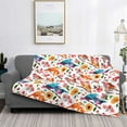thumbnail image 2 of Rateoe Flowers Birds And Butterflies Pattern Flannel Throw Blanket, Ultra-soft Blanket for Bed, Couch, Car, Hypoallergenic Anti-pilling blanket-60"x50"(Horizontal), 2 of 6