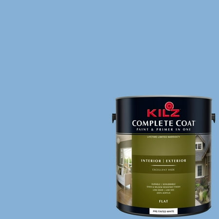 KILZ COMPLETE COAT Interior/Exterior Paint & Primer in One #RC180-02 Blue