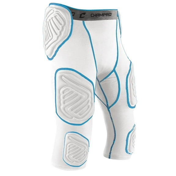 Champro Sports Bull Rush 7-Pad Integrated Football Girdle, Compression Fit