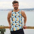 thumbnail image 6 of Fotbe FUNNY CAT IS DRINKING WATER Pattern Men's Quick Dry Workout Tank Top Gym Muscle Tee Fitness Bodybuilding Sleeveless T Shirt Breathable Workout Shirt-Large, 6 of 9