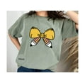 thumbnail image 4 of Adorable Coquette Pencil Bow T-Shirt | Trendy Graphic Tee for Teachers  Students, 4 of 10