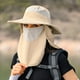 thumbnail image 3 of Sombreros de pesca Hombres Protección solar Cuello Solapa facial Protector solar Sombrero Cómodo Sombrero de protección solar Sombrero Sombreros para Beige DYNWAVEMX Sombrero de copa, 3 of 8