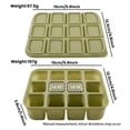 thumbnail image 1 of Bandeja de hielo de silicona de 12 cubitos con tapa: molde de hielo flexible for preparar cola de gallo, whisky, caldo y comidas transparentes, 1 of 2