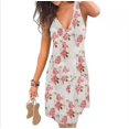 thumbnail image 1 of Nouvelle Robe Mini Décontractée Sans Manches à Col en V Sexy Boho Plage pour Femmes, 1 of 6
