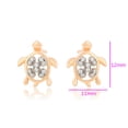 thumbnail image 4 of Aretes Broquel Tortuga Con Cristales Swarovski Oro 14K Lam dorado Unitalla, 4 of 6
