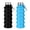 Black+Blue, variant on NCQ Collapsible Water Bottles,16oz Capacity Portable Reusable Silicone Water Bottle,Leak-proof,with buckle,foldable storage,Lightweight Durable for Fitness,Cycling,Sports,Camping,Hiking (Green)