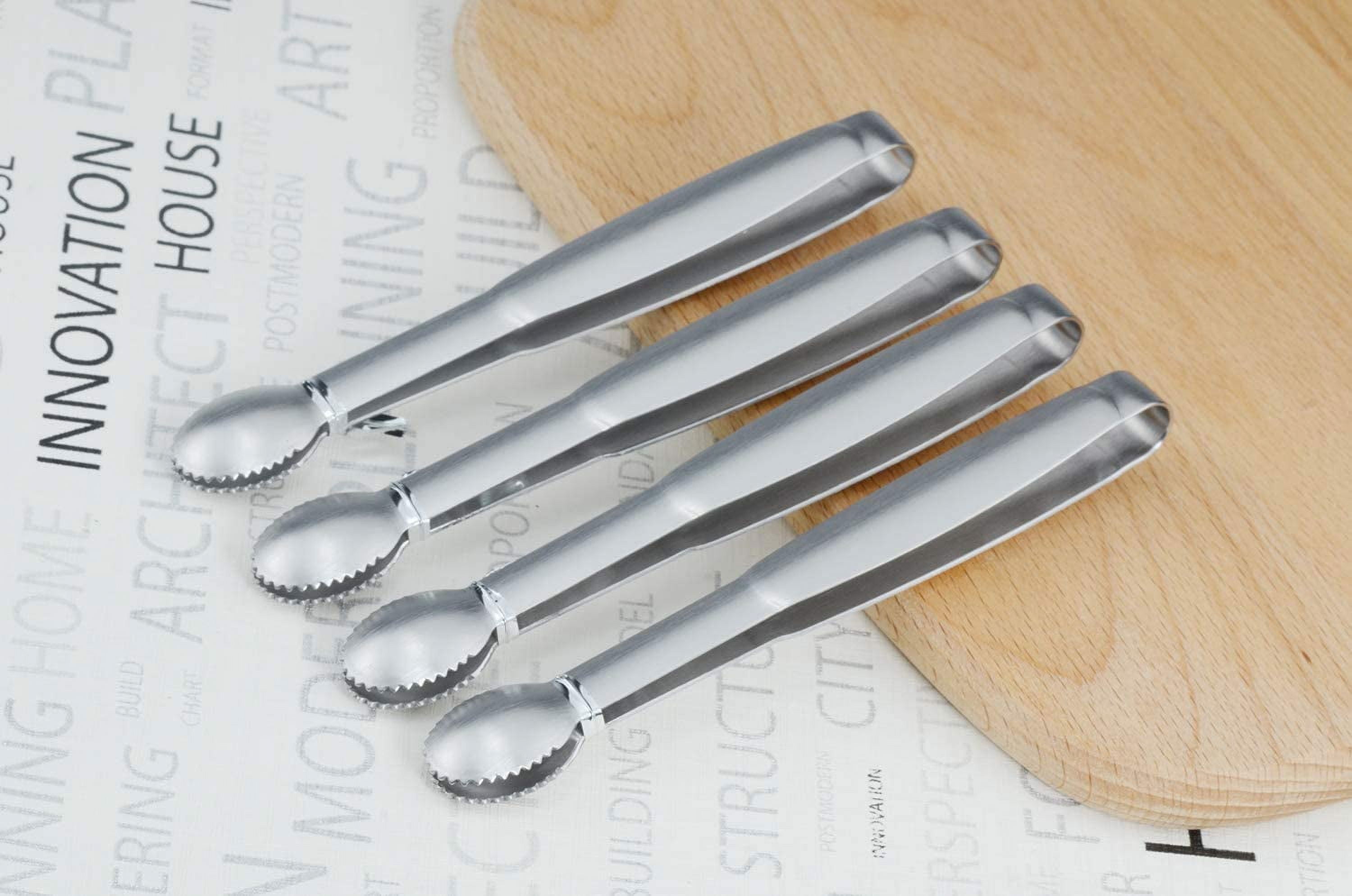 10PCS Serving Tongs, Small Kitchen Tongs,XEVOM Stainless Steel small tongs,  Appetizer Tongs Ice Tongs Mini Sugar Tongs (5 Inch)