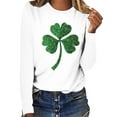 thumbnail image 1 of Camisetas de Manga Larga para Mujeres Impresas Cuello Redondo Suelto 95% Poliéster 5% Spandex, Top de Moda Casual para Primavera Verano Y Otoño, 1 of 8