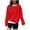 Red, variant on Scyoekwg Women's Sweatshirts Fall Casual Crewneck Oversized Sweatshirts Color Block Long Sleeve Pullover Fall Clothes (Khaki,M)