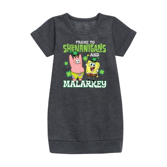 SpongeBob SquarePants - Prone To Shenanigans And Malarkey - Girls Ss Fleece Dress