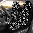 thumbnail image 2 of ZHANZZK Set of 2 Car Seat Covers Peace Sign Universal Auto Front Seats Protector Fits for Car,SUV Sedan,Truck, 2 of 4